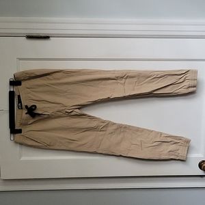 Khaki Twill Cotton Joggers, Men's M,